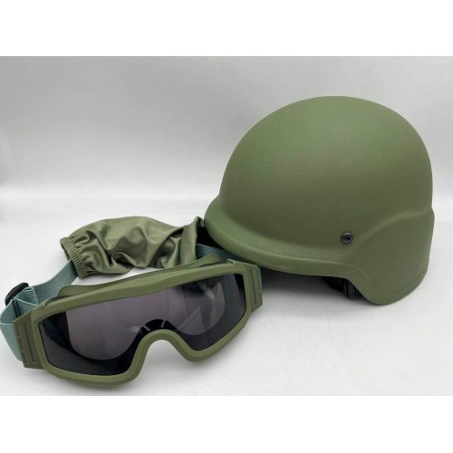 Тактический шлем + тактические ударопрочные армейские очки в Арзамасе