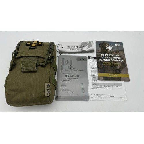 Военная тактическая аптечка RHINO RESCUE IFAK TRD MINI 11в1 в Арзамасе