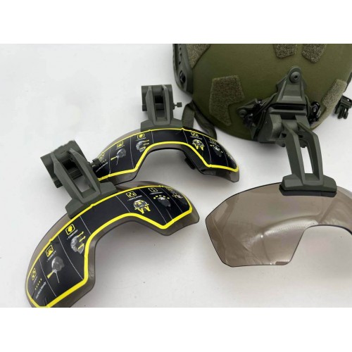 Откидные флип очки с кронштейном на шрауд для тактического шлема в Арзамасе