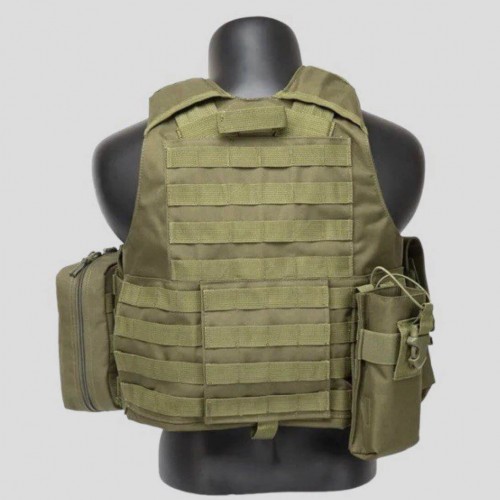 Тактический разгрузочный жилет «5 / пять карманов» с подсумками Tactical Molle Plate Carrier для съемных бронепластин в Арзамасе