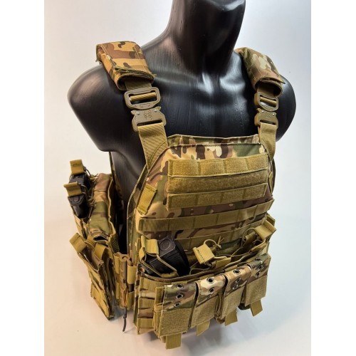 Жилет (плитник быстросъёмный/разгрузка) с возможностью установки боковых плит или боковых баллистических пакетов в Арзамасе