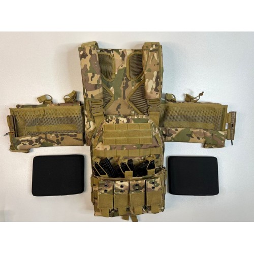 Жилет (плитник быстросъёмный/разгрузка) с возможностью установки боковых плит или боковых баллистических пакетов в Арзамасе